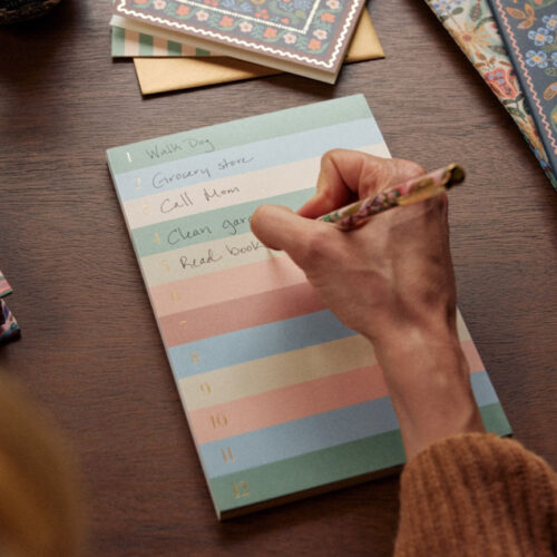Alternative view of Large Memo Notepad - Muted Numbered Colorblock