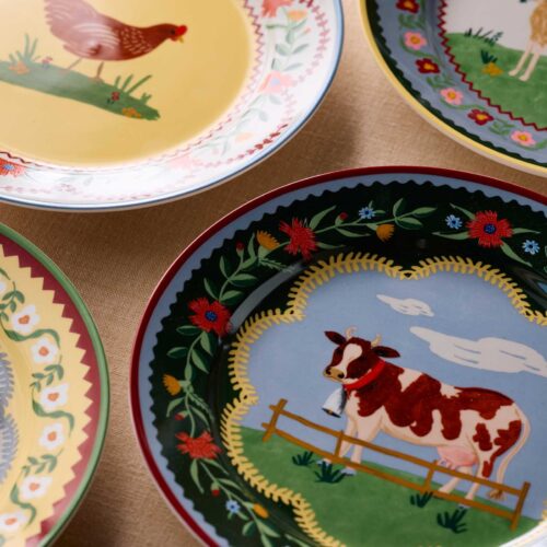 Alternative view of Porcelain Dessert Plate Set - Home Sweet Home
