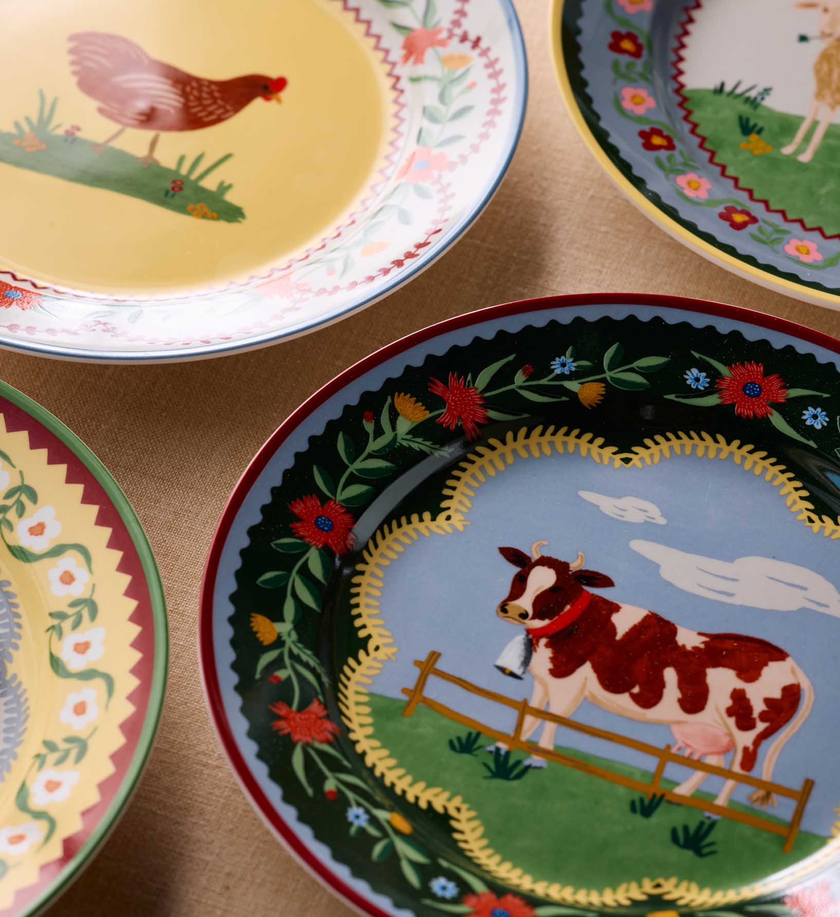 Porcelain Dessert Plate Set - Home Sweet Home - Image 2