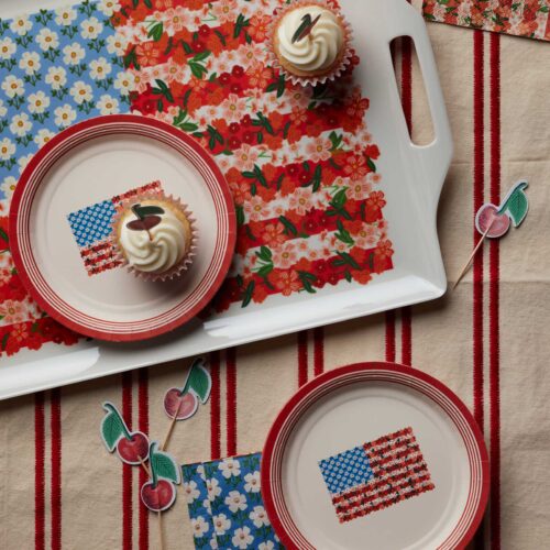 Alternative view of Melamine Serving Platter with Handles - Americana