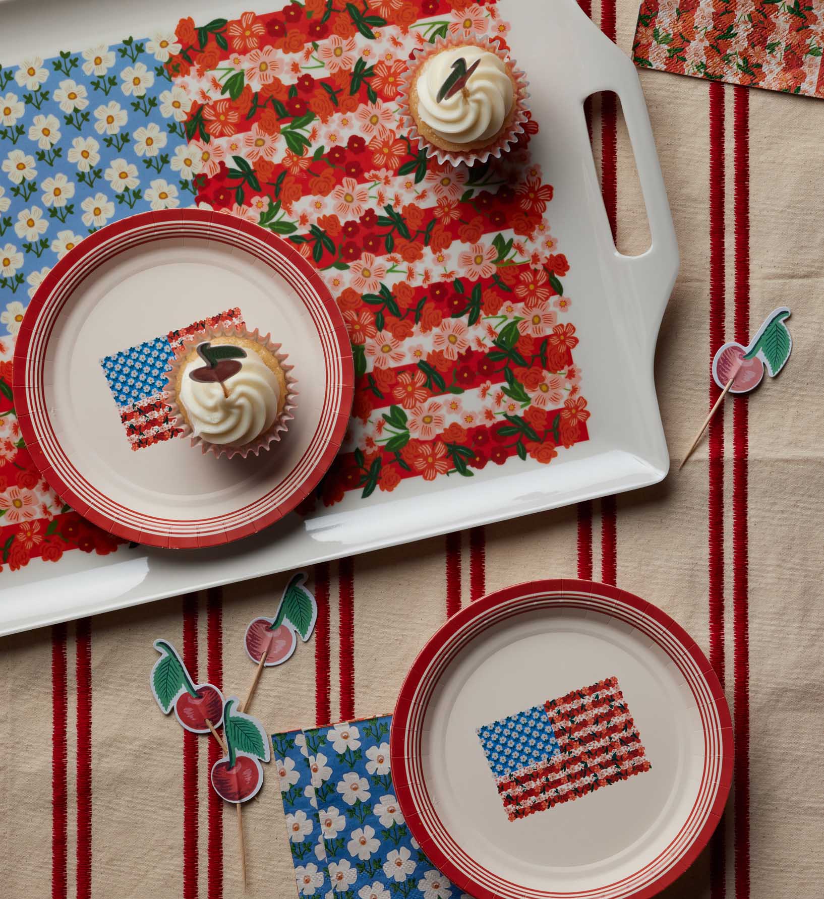 Melamine Serving Platter with Handles - Americana - Image 2