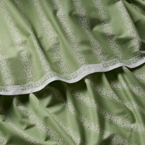 Alternative view of Estee Stripe Cotton Fabric - Sage