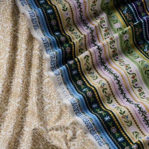 Alternative view of Gemma Cotton Metallic Fabric - Cool