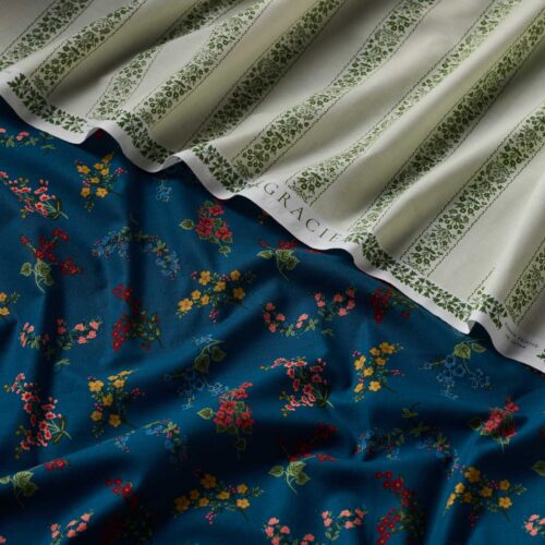 Alternative view of Estee Stripe Cotton Fabric - Cream