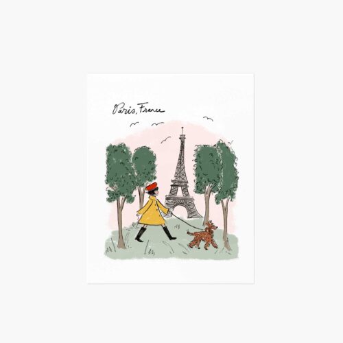 Paris Travel Sketch Art Print