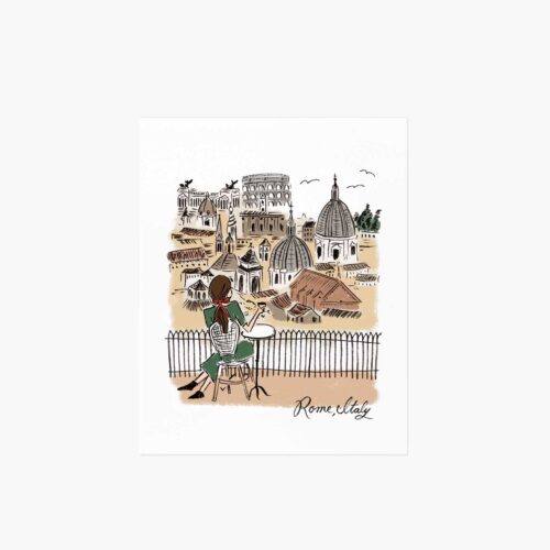 Rome Travel Sketch Art Print