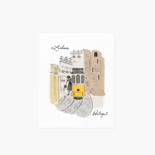 Lisbon Travel Sketch Art Print