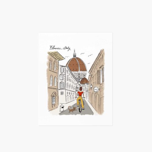 Florence Travel Sketch Art Print