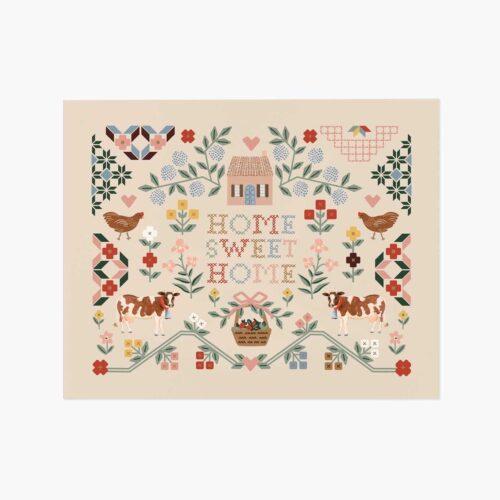 Home Sweet Home Sampler Art Print