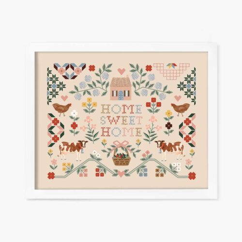 Alternative view of Home Sweet Home Sampler Art Print