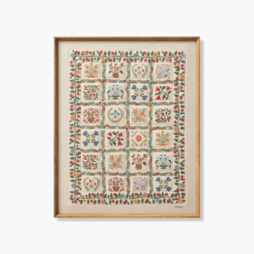 Framed Wall Art - Helena Quilt Ivory
