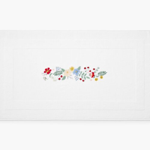 Embroidered Bath Mat - Strawberry Fields