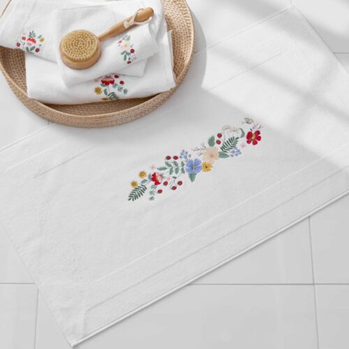 Alternative view of Embroidered Bath Mat - Strawberry Fields