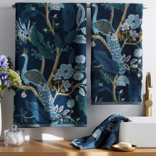 Alternative view of Jacquard Bath Towel - Peacock