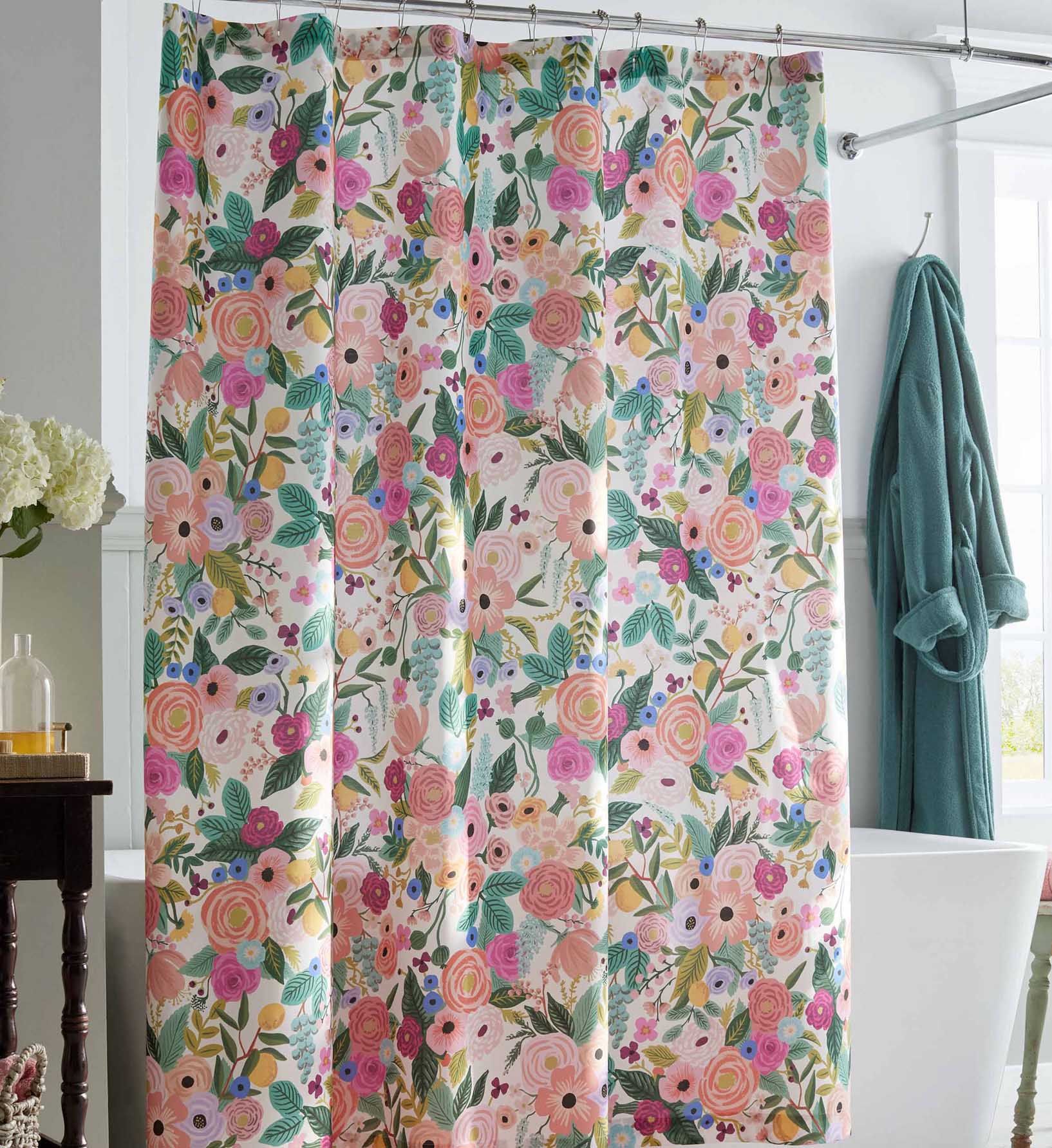 Percale Shower Curtain - Garden Party - Image 2
