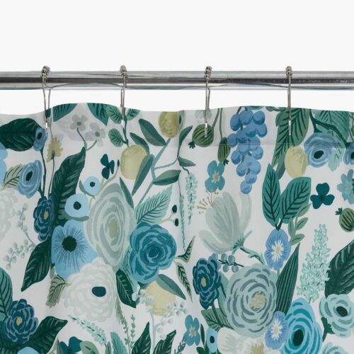 Percale Shower Curtain - Garden Party Blue