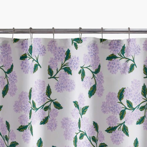 Percale Shower Curtain - Hydrangea Lilac
