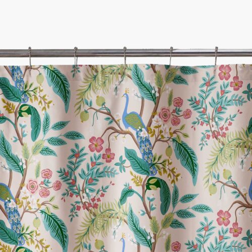 Sateen Shower Curtain - Peacock Blush