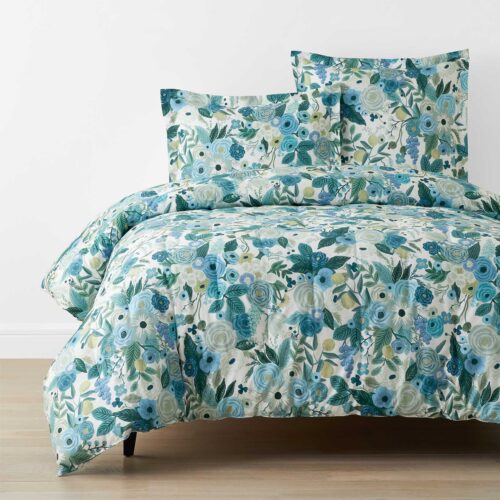 Percale Comforter - Garden Party Blue
