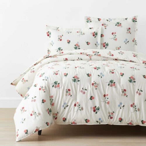 Percale Comforter - Ditsy Dahlia Ivory