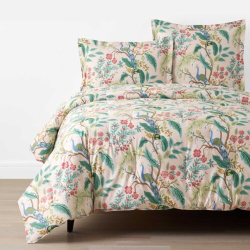 Sateen Comforter - Peacock Blush