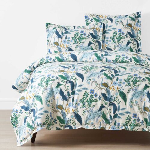 Sateen Duvet Cover - Peacock Ivory