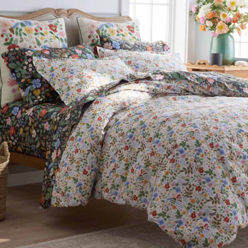 Alternative view of Percale Duvet Cover - Strawberry Fields White