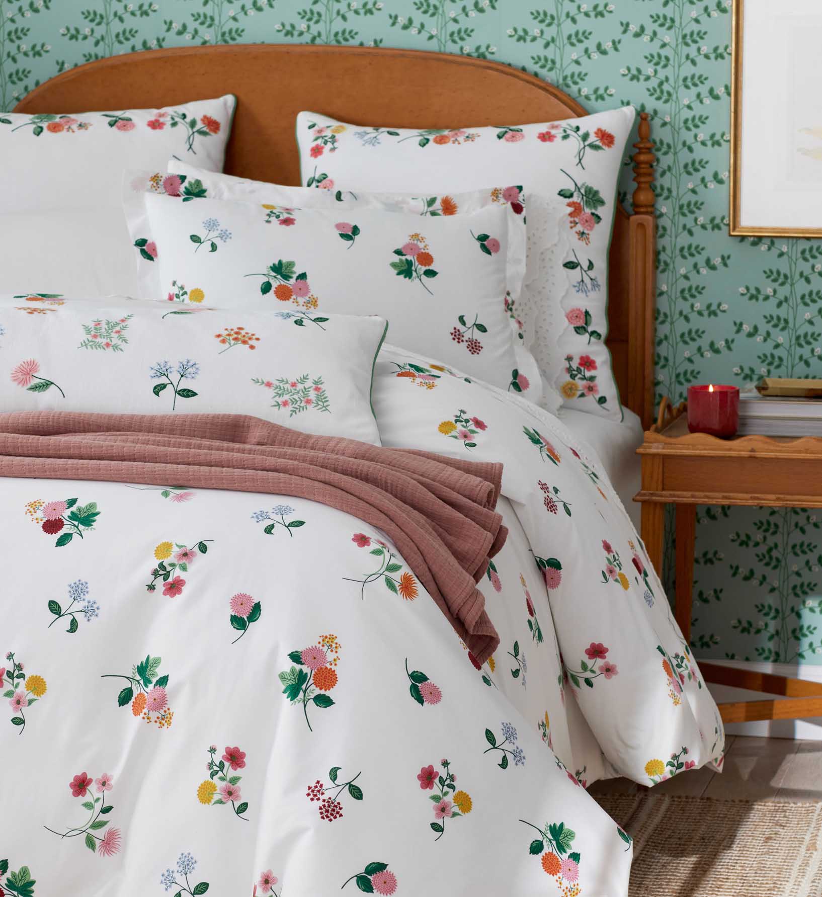 Percale Duvet Cover - Ditsy Dahlia - Image 2
