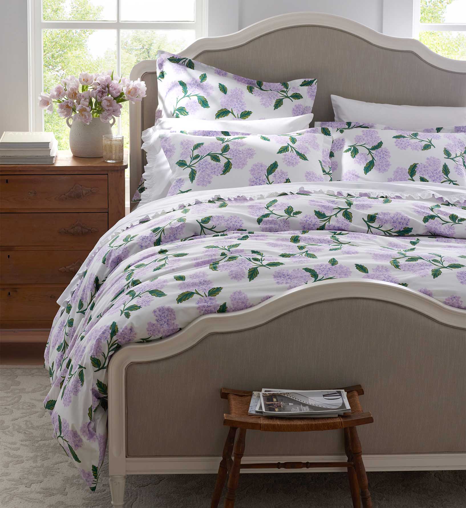 Percale Duvet Cover - Hydrangea Lilac - Image 2