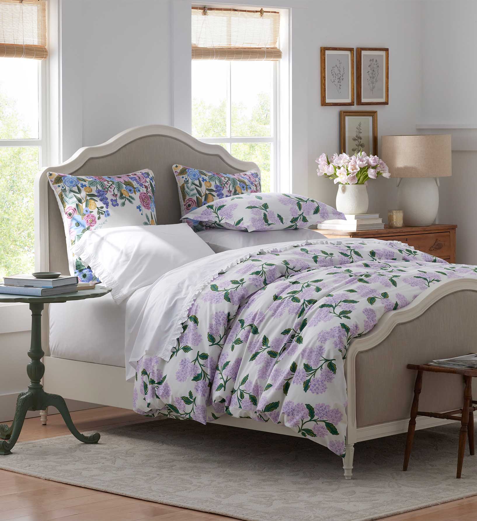Percale Duvet Cover - Hydrangea Lilac - Image 6