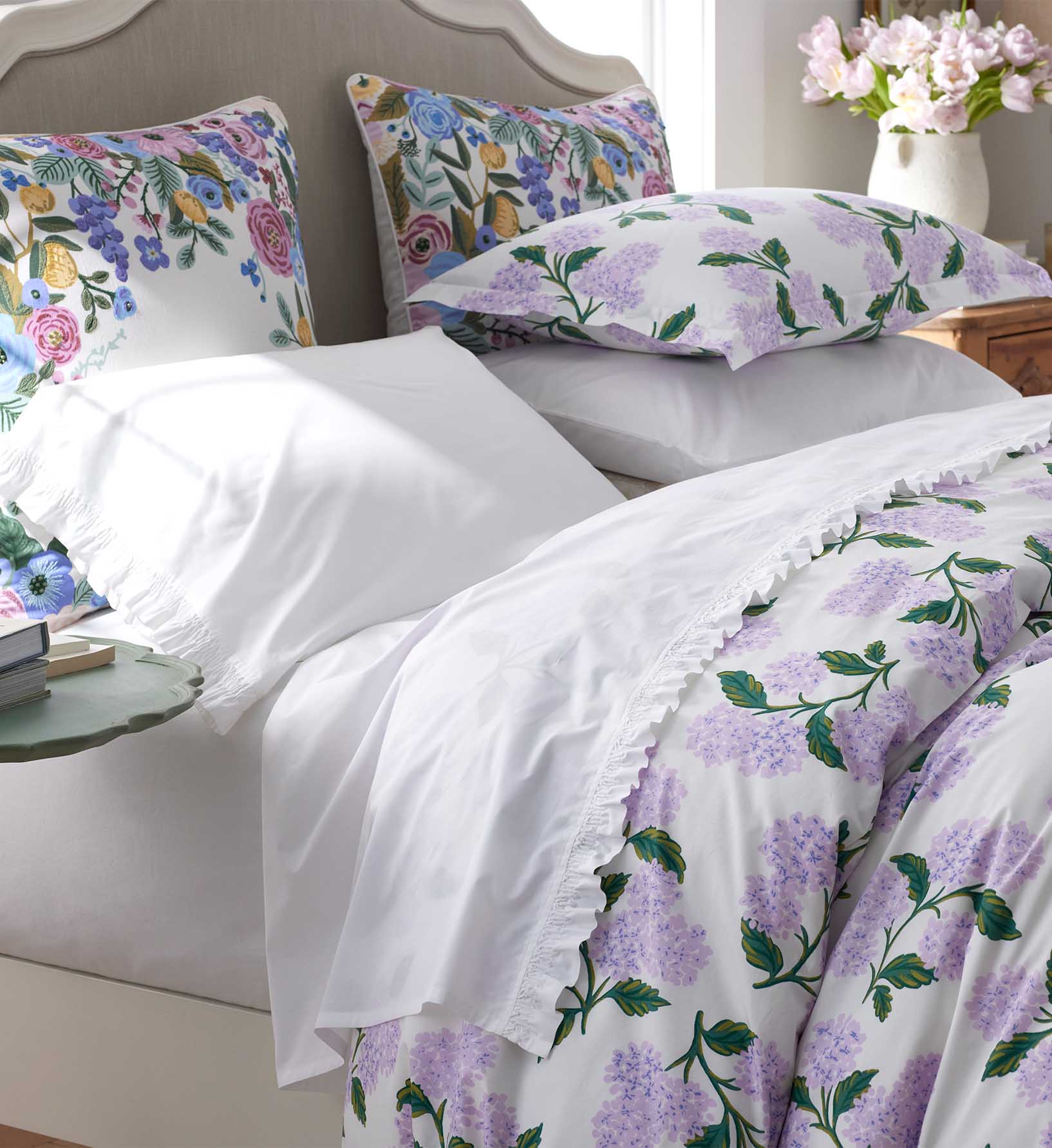 Percale Duvet Cover - Hydrangea Lilac - Image 4