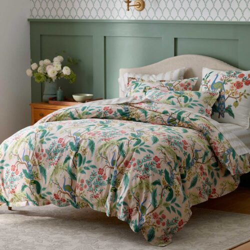 Alternative view of Sateen Duvet Cover - Peacock Blush