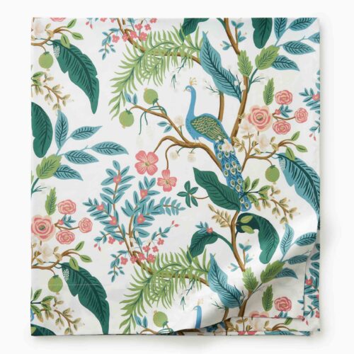 Sateen Flat Sheet - Peacock White