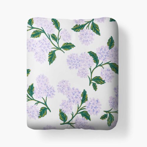 Percale Fitted Sheet - Hydrangea Lilac