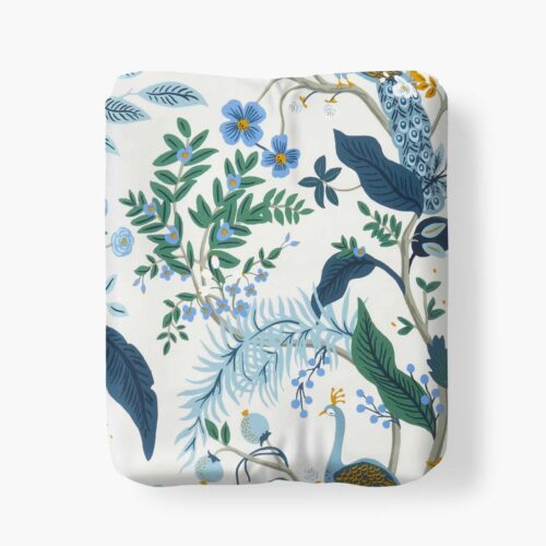 Sateen Fitted Sheet - Peacock Ivory