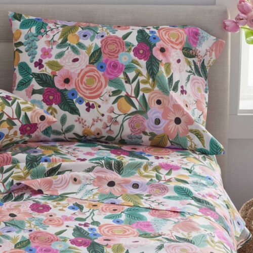 Alternative view of Percale Fitted Sheet - Garden Party