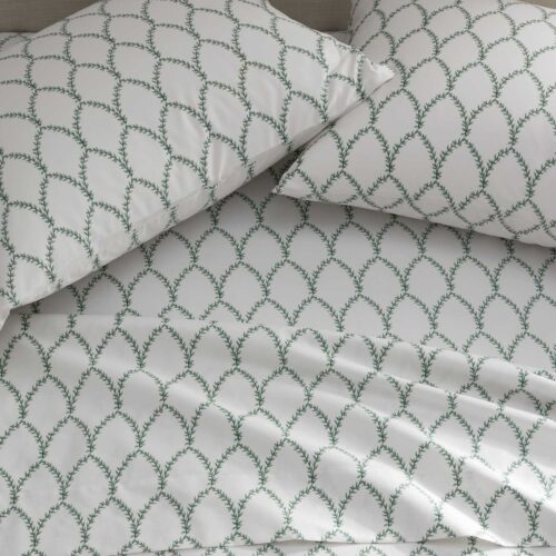 Alternative view of Sateen Flat Sheet - Laurel Sage