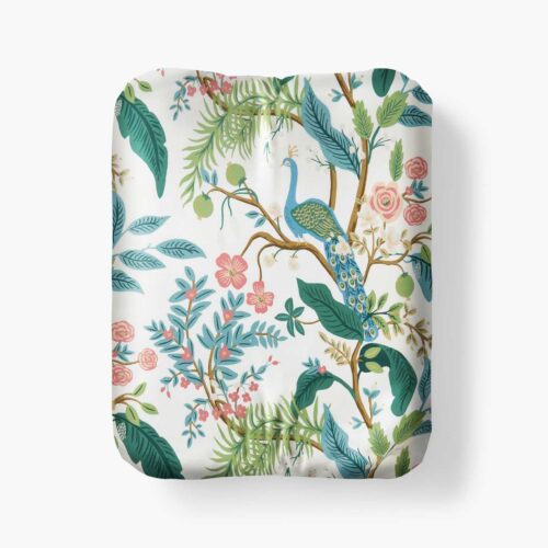 Sateen Fitted Sheet - Peacock White
