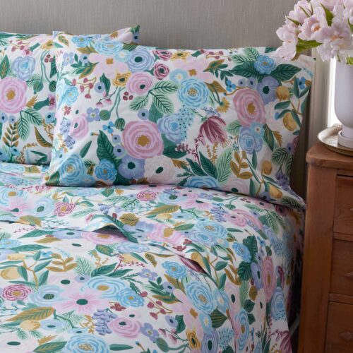Alternative view of Percale Flat Sheet - Garden Party Lilac