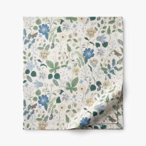 Percale Flat Sheet - Strawberry Fields Beige