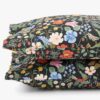Percale Pillowcases - Strawberry Fields Black
