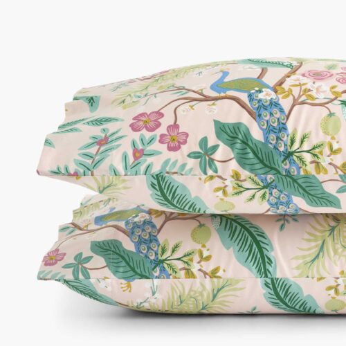 Sateen Pillowcases - Peacock Blush