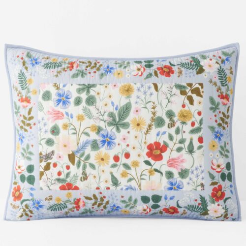 Cotton Quilted Sham - Strawberry Fields