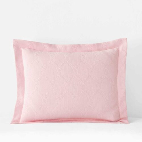 Matelassé Coverlet Sham - Laurel Soft Pink