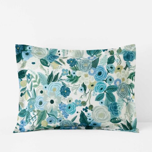 Percale Sham - Garden Party Blue