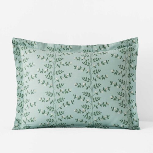 Percale Sham - Climbing Vines Sage