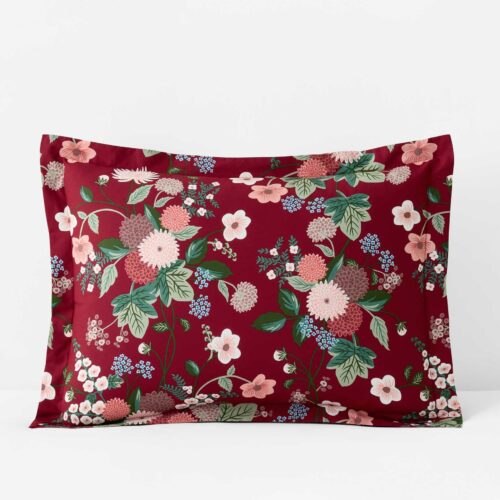 Percale Sham - Dahlia Merlot
