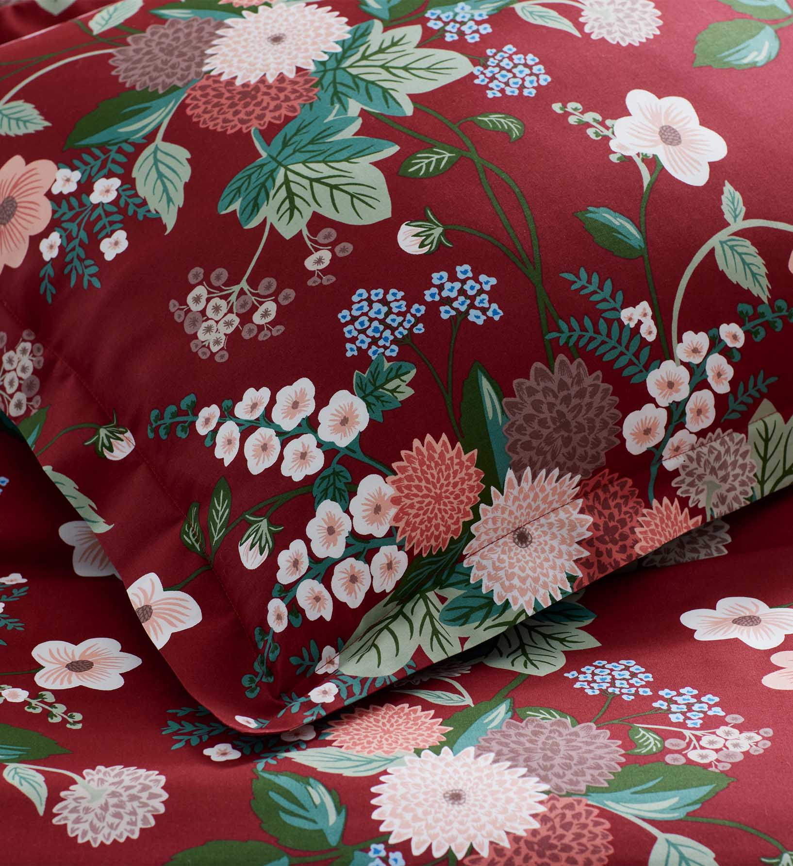 Percale Sham - Dahlia Merlot - Image 3