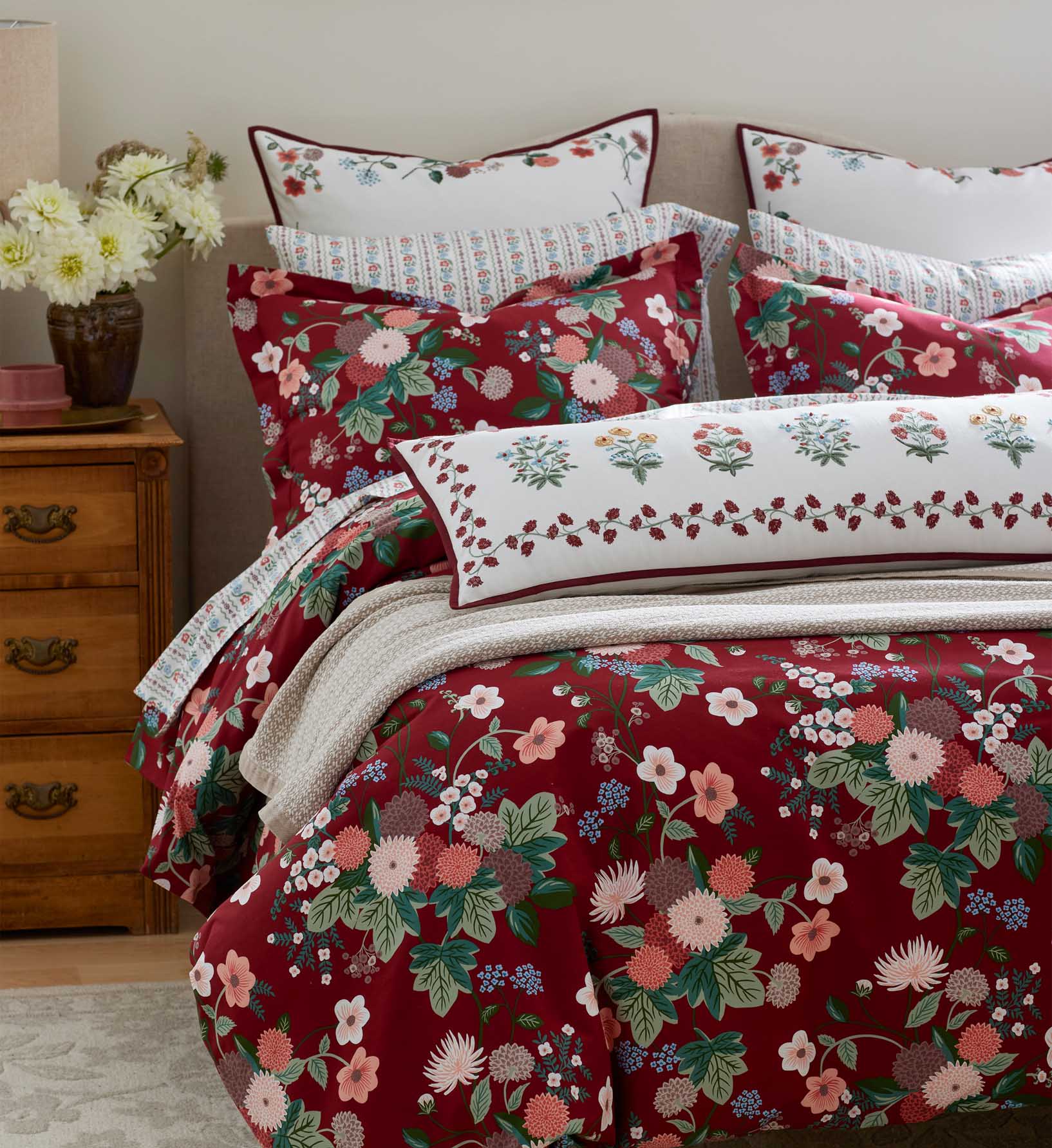 Percale Sham - Dahlia Merlot - Image 2