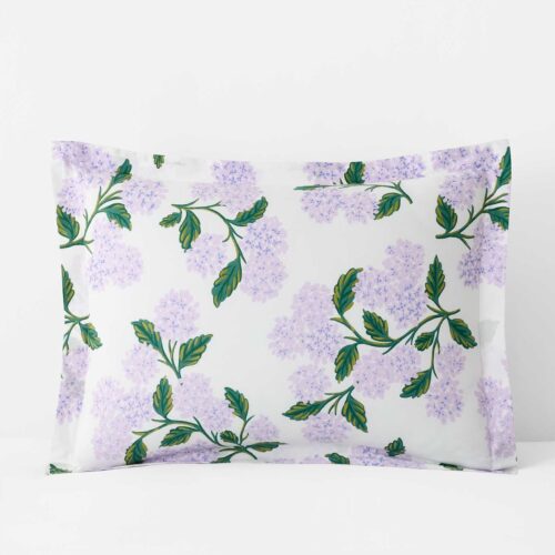Percale Sham - Hydrangea Lilac